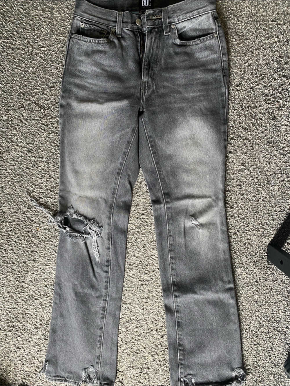 BDG Gray Bootcut Distressed Jeans